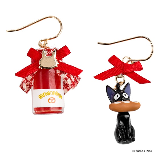 「魔女の宅急便 グーチョキパン店シリーズ ピアス ジャム瓶とジジ」