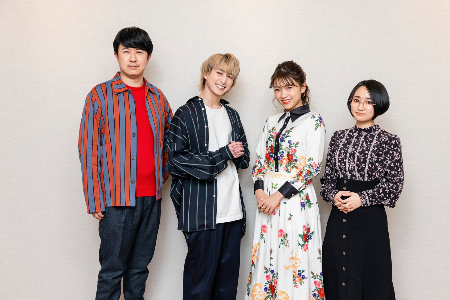 左から杉田智和、佐久間大介、三森すずこ、悠木碧。