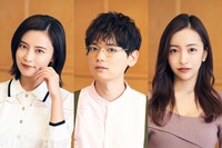 左から小島瑠璃子、古川雄輝、板野友美。