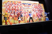 「機界戦隊ゼンカイジャー THE MOVIE 赤い戦い!オール戦隊大集会!!」初日舞台挨拶の様子。