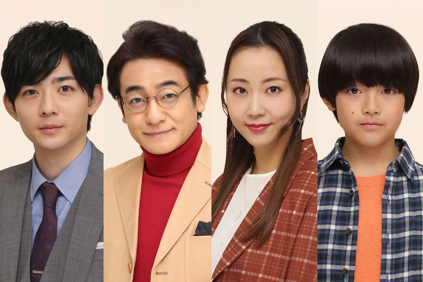 左から竜星涼、片岡愛之助、木南晴夏、岩田琉聖。