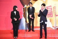左から池田エライザ、吉田大八、宮沢氷魚。