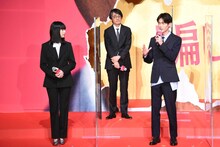 左から池田エライザ、吉田大八、宮沢氷魚。