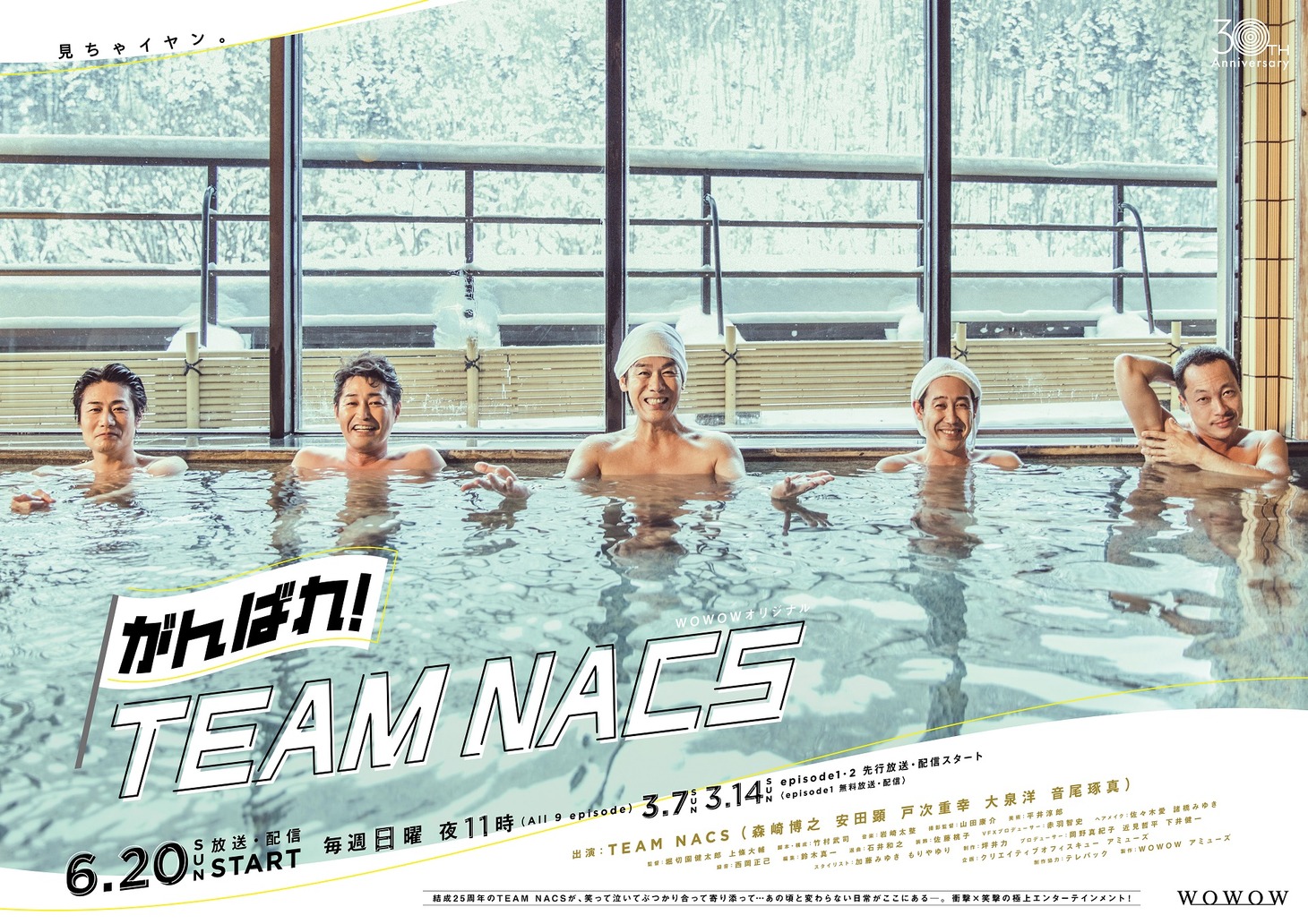 「WOWOWオリジナル『がんばれ！TEAM NACS』」ポスタービジュアル