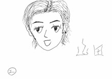 齊藤工が描いた山田孝之の似顔絵。