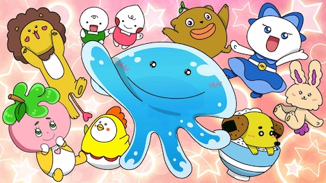 劇中に登場するアニメ「ジェリジェリフィッシュ」のイラスト。