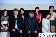 上段左から伊瀬茉莉也、優希比呂、長沢美樹、山口由里子。下段左から勝杏里、立木文彦、林原めぐみ。
