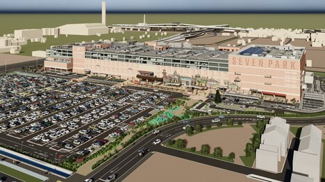 セブンパーク天美の外観イメージ。