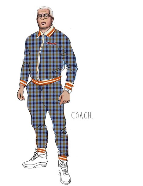 コーチの衣装スケッチ。(c)Courtesy of Michael Wilkinson