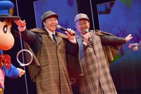 TT兄弟のリズムネタを披露する長田庄平、松尾駿。