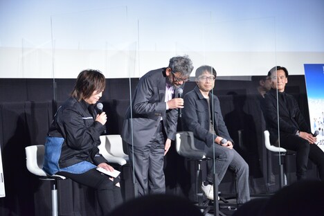 「シン・エヴァンゲリオン劇場版」舞台挨拶の様子。