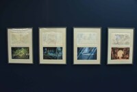 「風の谷のナウシカ」の絵コンテと背景画。