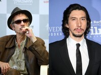 左からレオス・カラックス、アダム・ドライバー。