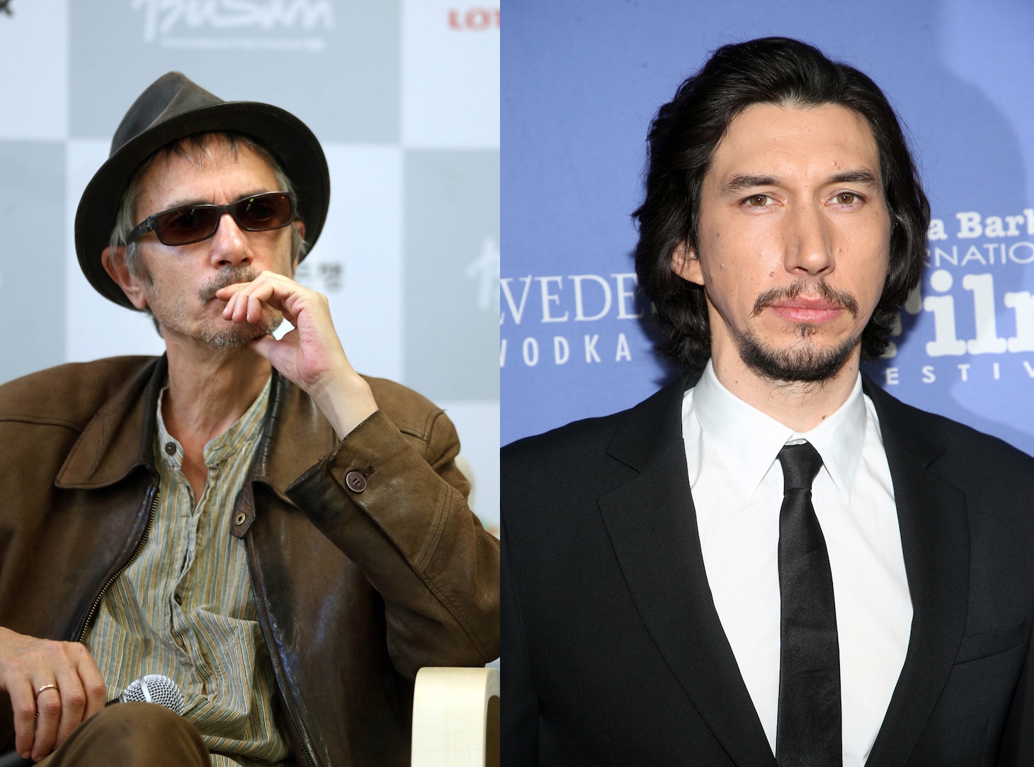 左からレオス・カラックス、アダム・ドライバー。