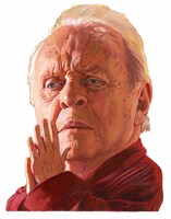 金子ナンペイが手がけたアンソニー・ホプキンスのイラスト。(c)金子ナンペイ／小学館