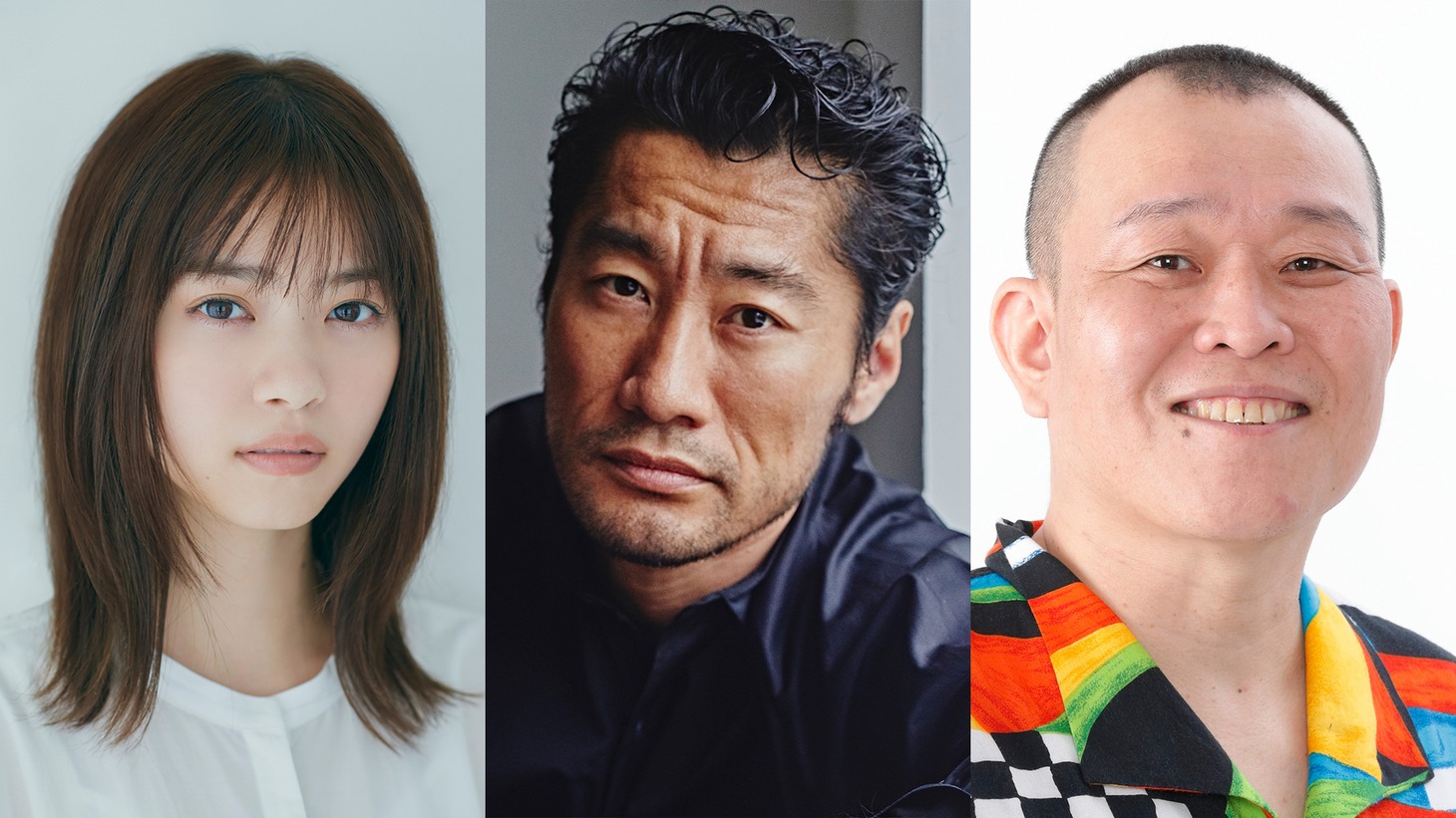 左から西野七瀬、平山祐介、千原せいじ。