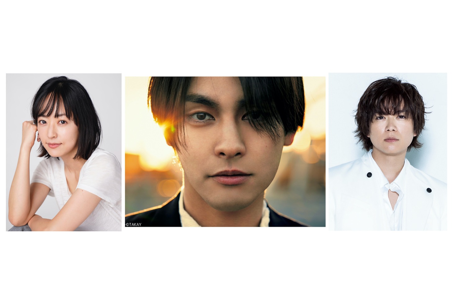 左から井上真央、柳楽優弥、加藤シゲアキ。