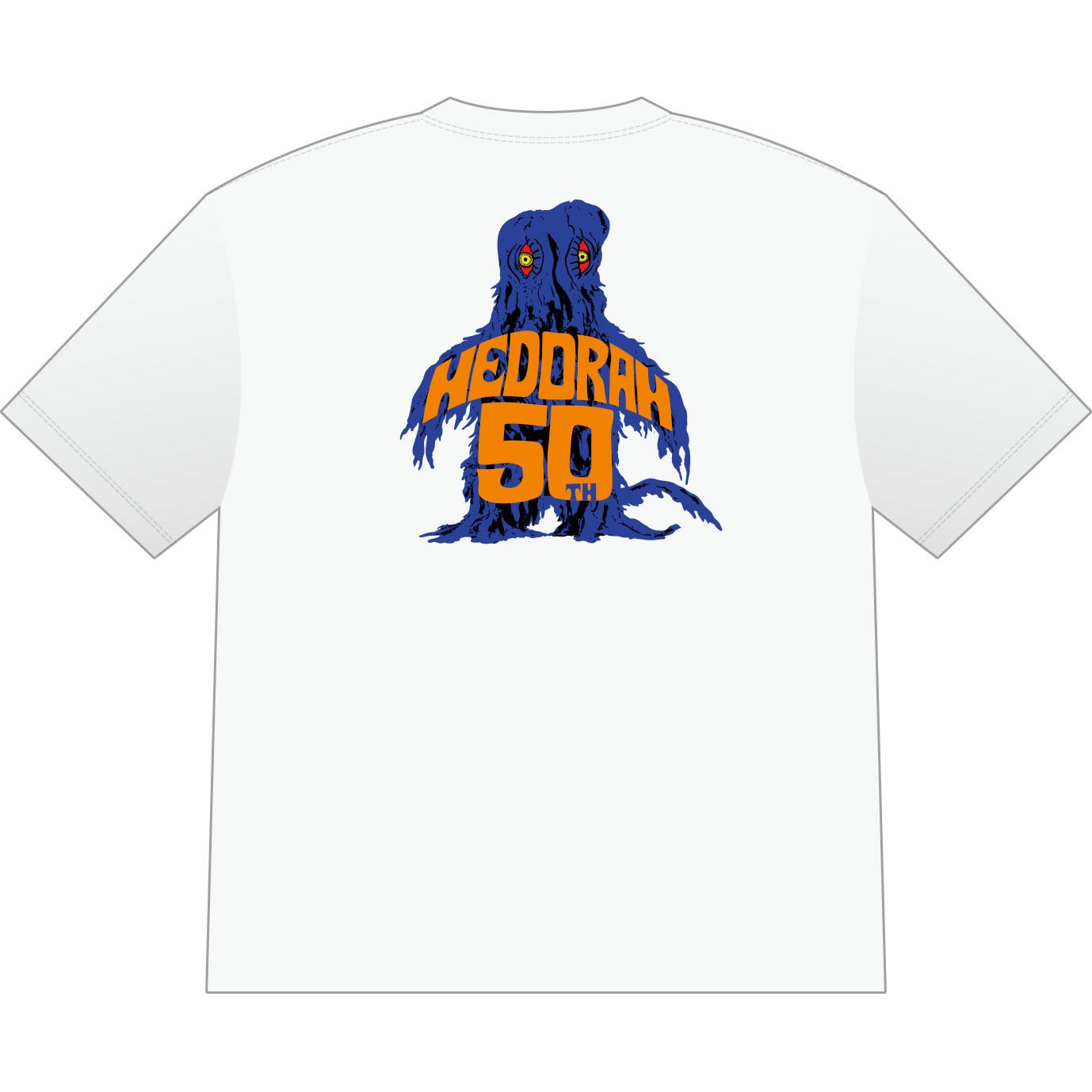 「ヘドラ・フィフティ」Tシャツ白（裏）