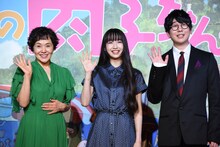 左から大竹しのぶ、Cocomi、花江夏樹。