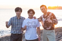 左から玉山鉄二、山田孝之、満島真之介。