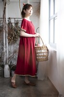 「Donguri Closet 限定 借りぐらしのアリエッティ リラックスウェア 花咲くお庭のワンピース」着用イメージ