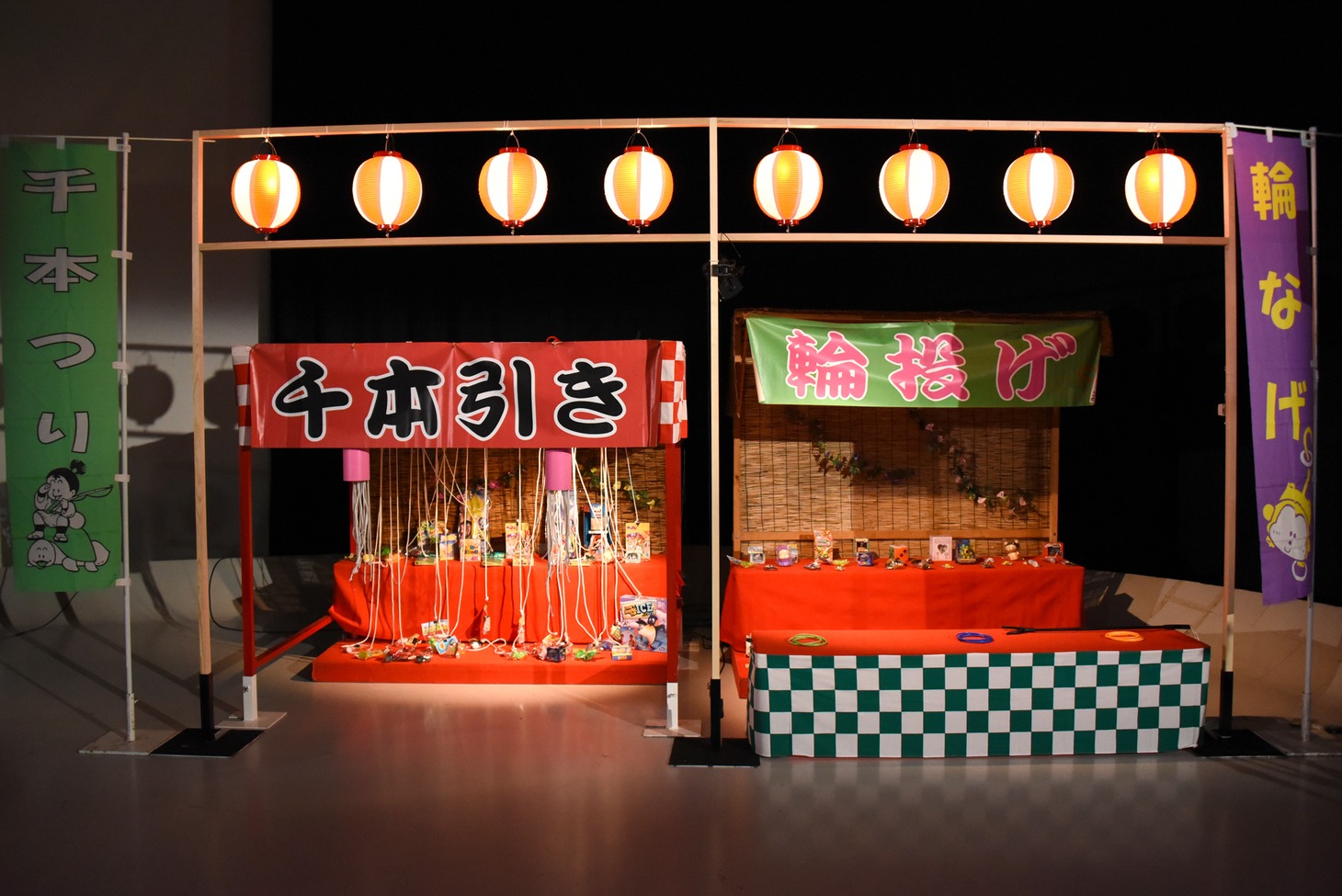 会場に用意された屋台。