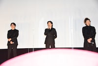 「アジアの天使」公開記念舞台挨拶の様子。