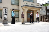 「セイバー＋ゼンカイジャー スーパーヒーロー戦記」完成報告イベントの様子。