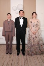 左から三浦透子、濱口竜介、霧島れいか。(c)Kazuko WAKAYAMA