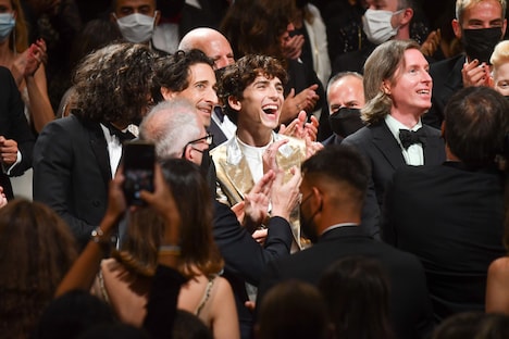 「フレンチ・ディスパッチ ザ・リバティ、カンザス・イヴニング・サン別冊」カンヌ国際映画祭での公式上映時の様子。