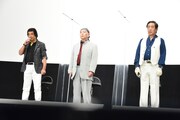 左から藤岡弘、、佐々木剛、宮内洋。