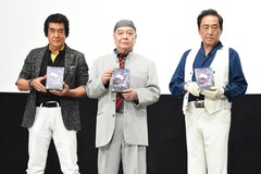 仮面ライダー1号、2号、V3集結！藤岡弘、へ佐々木剛「けがしてくれてありがとう」