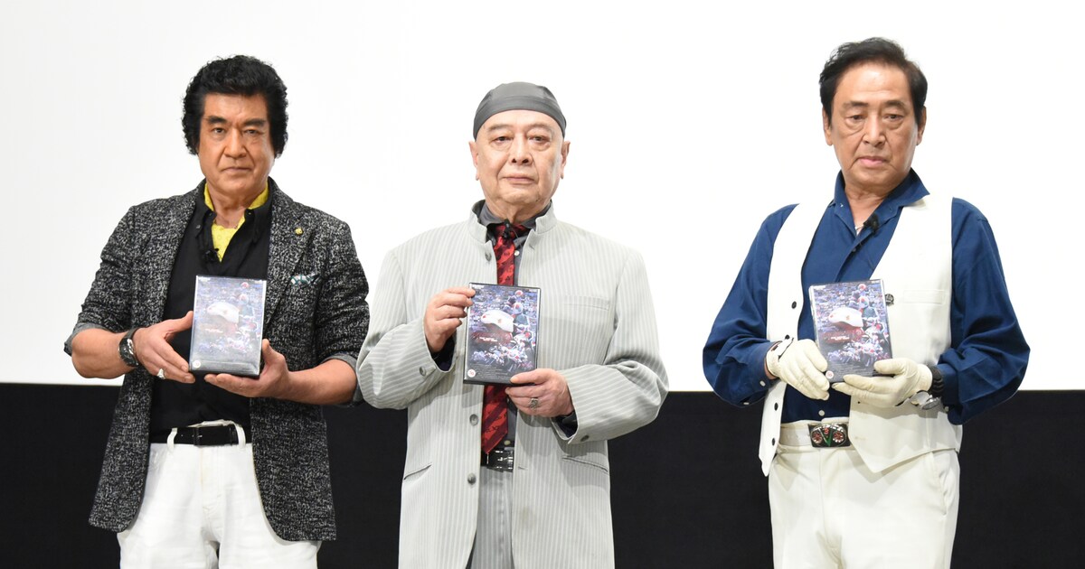 仮面ライダー1号、2号、V3集結！藤岡弘、へ佐々木剛「けがしてくれて 