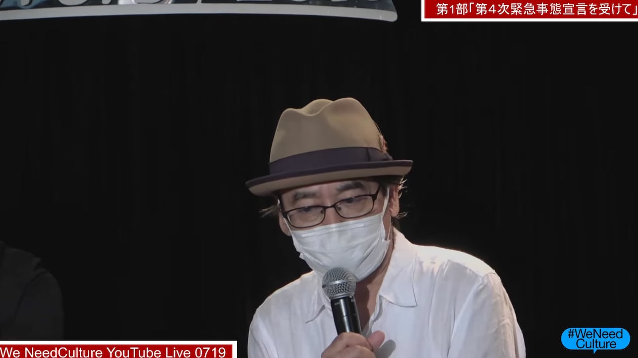 「WeNeedCulture」記者会見に出席した諏訪敦彦。