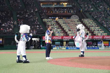 セレモニアルピッチイベントの様子。