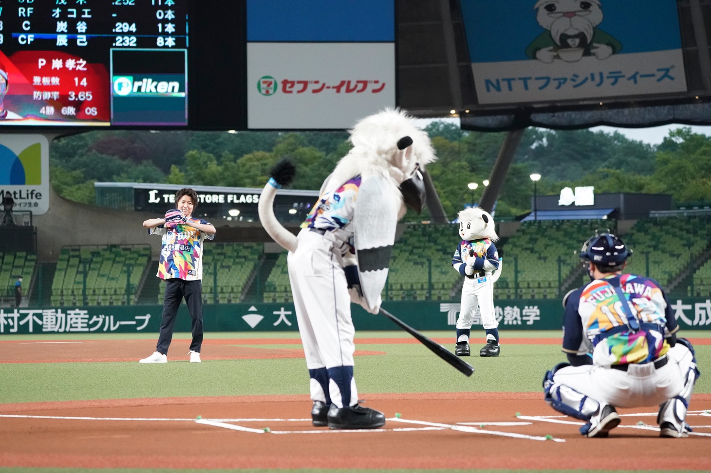 セレモニアルピッチイベントの様子。