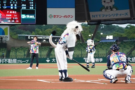 セレモニアルピッチイベントの様子。