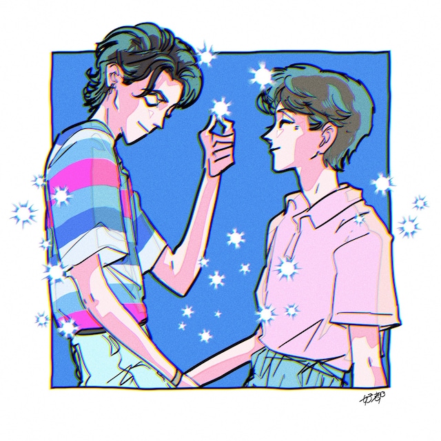 好都によるイラスト。