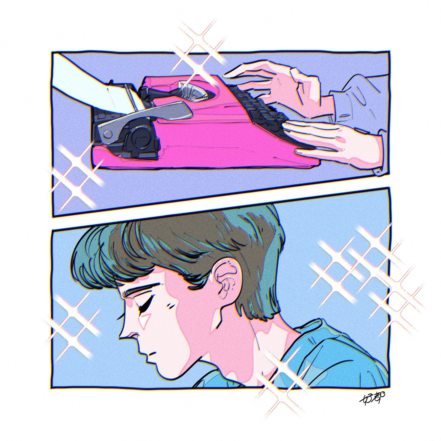 好都によるイラスト。