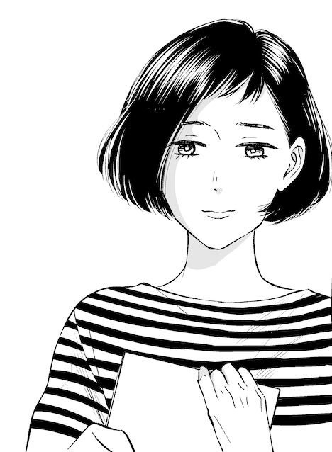 足立沙織の原作イラスト。