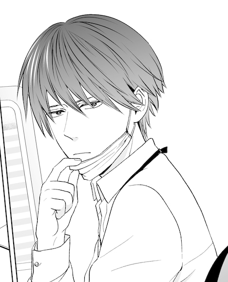 真山篤郎の原作イラスト。