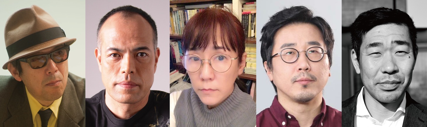 左から矢崎仁司、田中要次、吉村元希、キム・ボンソク、五箇公貴。