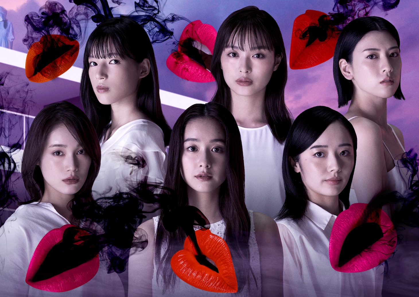前列左から中村ゆりか、堀田真由、森田望智。後列左から石井杏奈、内田理央、三吉彩花。