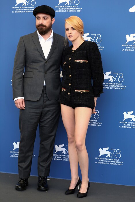 左からパブロ・ラライン、クリステン・スチュワート。(c)Kazuko Wakayama