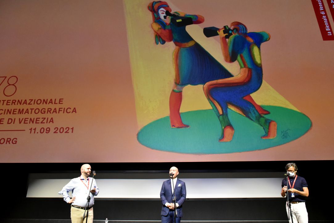 第78回ヴェネツィア国際映画祭の様子。