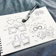 「ロケットマン」をモチーフにしたアイシングクッキーの設計図。