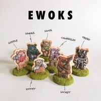 「スター・ウォーズ」シリーズのイウォークをモチーフにしたアイシングクッキー。