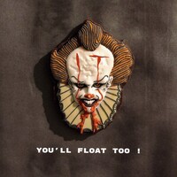 「IT／イット “それ”が見えたら、終わり。」をモチーフにしたアイシングクッキー。