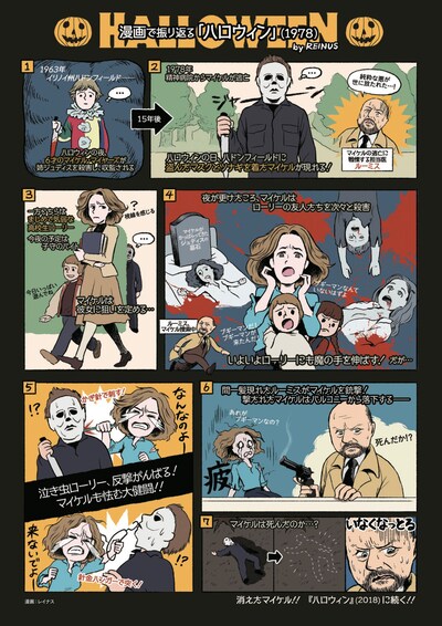 レイナスが手がけた「ハロウィン」シリーズのマンガ。