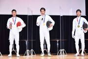 左から見延和靖、山田優、加納虹輝。